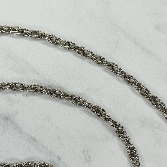 Silver Tone Skinny Chain Link Purse Handbag Bag Replacement Strap - Picture 3 of 10